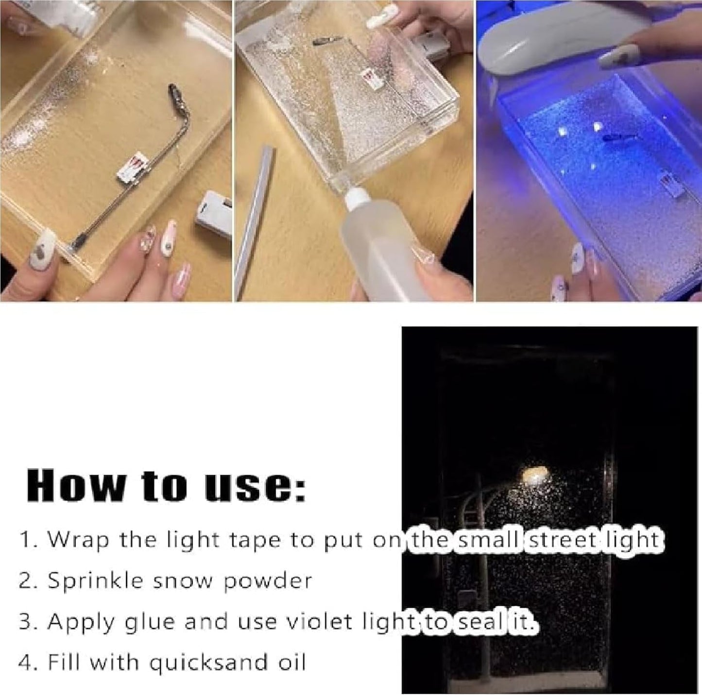 Street Light Snow Globe Night Lamp