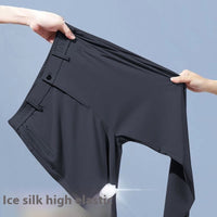 Ice Silk Leisure Straight Loose Trousers Men
