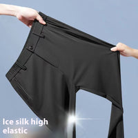 Ice Silk Leisure Straight Loose Trousers Men