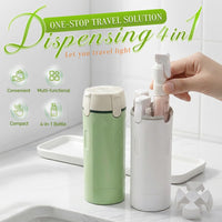 4 in 1 Travel Dispenser, Leak Proof Travel Bottles Set 4 Pack