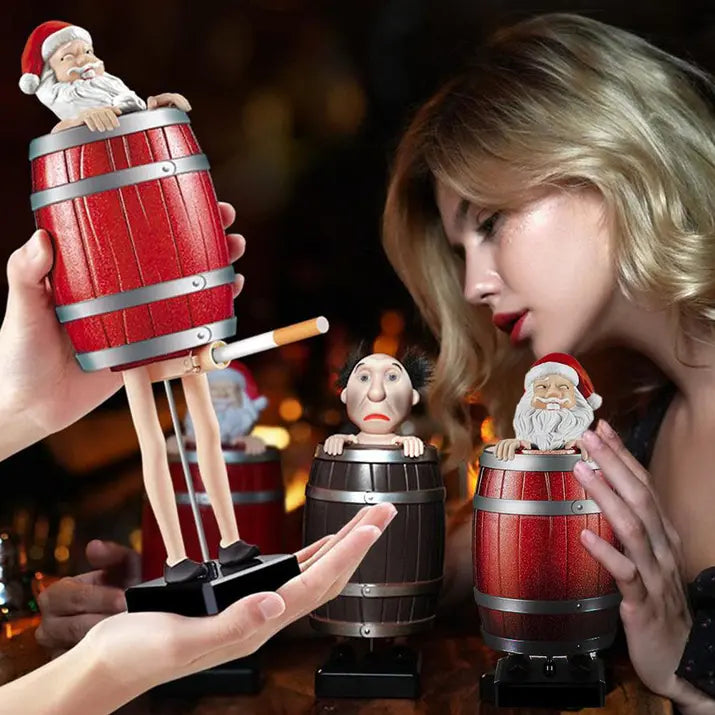 Funny Santa Claus Wooden Barrel Cigarette Holder