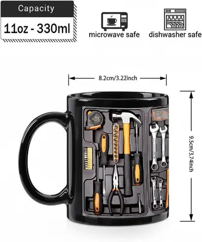 Mechanic Toolbox Set Pattern Stylish Coffee Mug