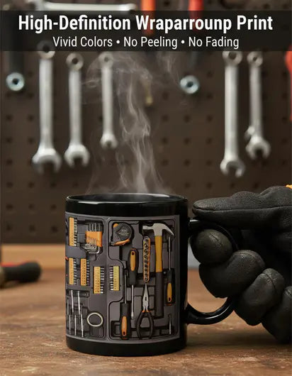 Mechanic Toolbox Set Pattern Stylish Coffee Mug