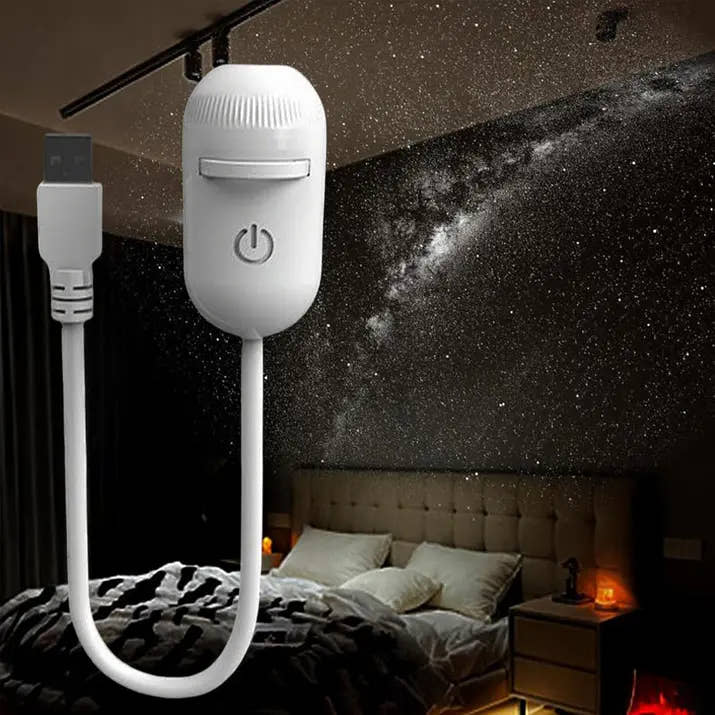 2-in-1 Galaxy Dreamy Projector with Starry Sky Design and Night Light