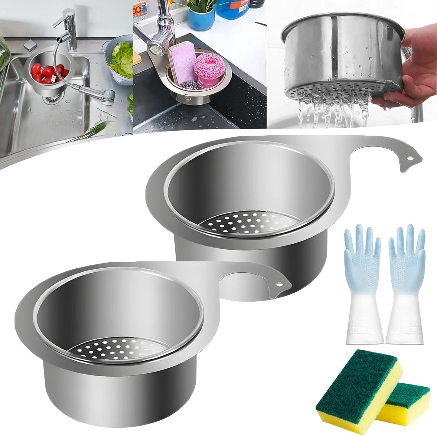 Stainless Steel Sink Strainer Basket
