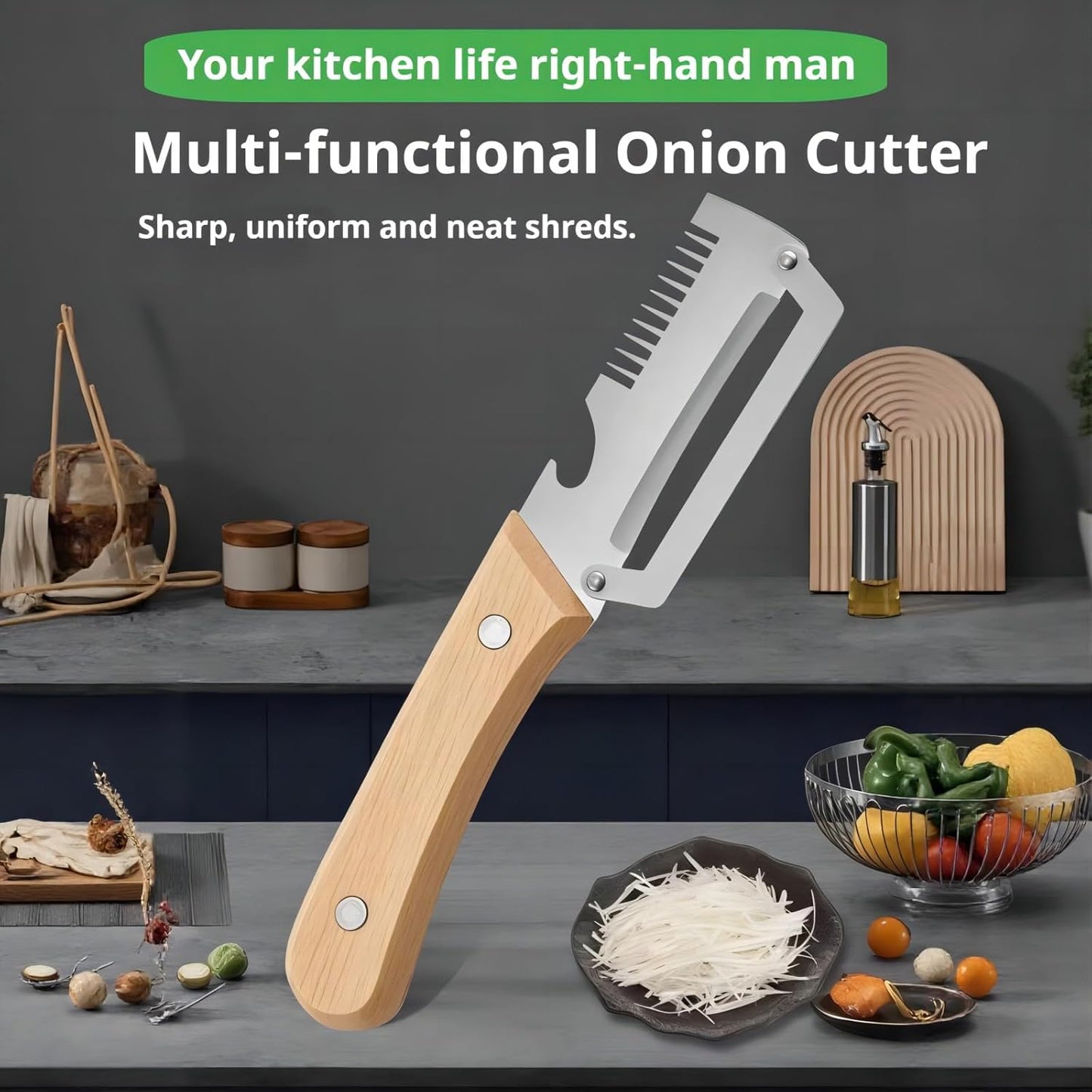 Kitchen Multifunctional Vegetable Serrated Peeler
