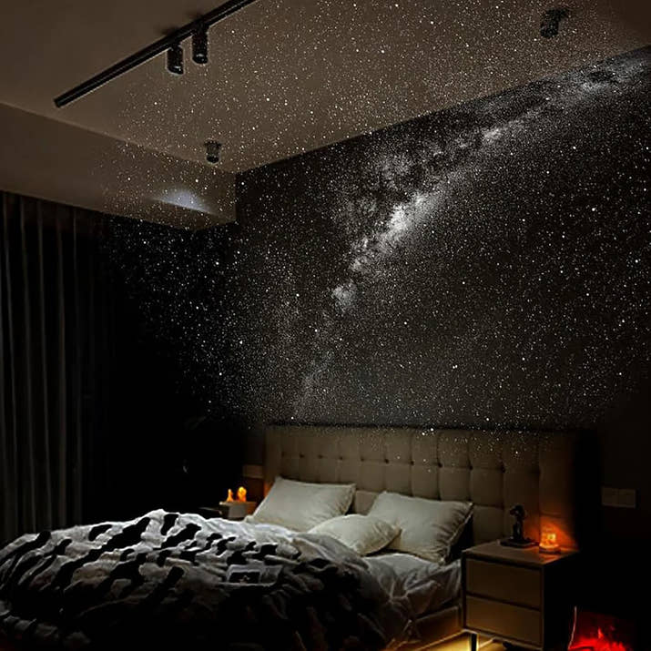 2-in-1 Galaxy Dreamy Projector with Starry Sky Design and Night Light