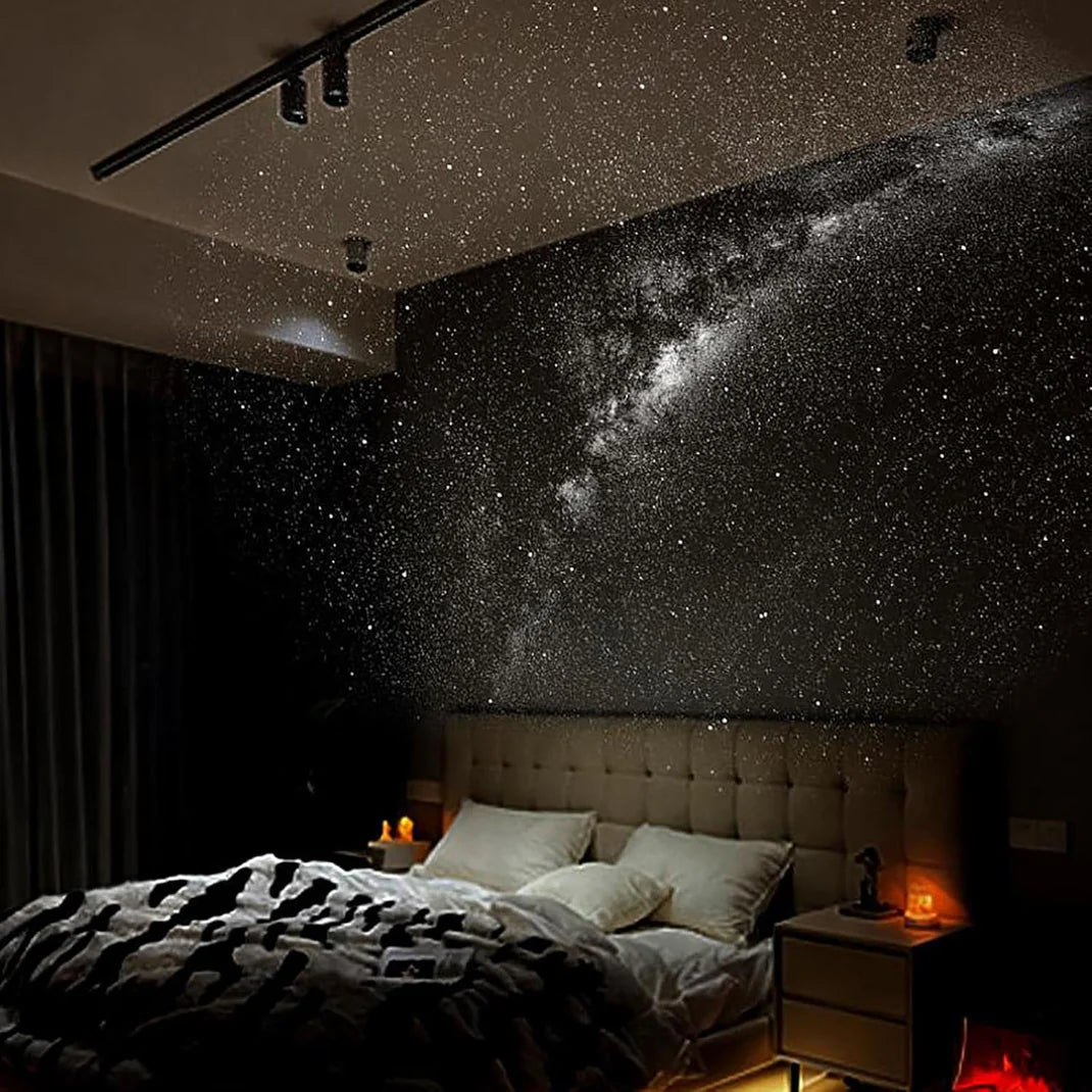 2-in-1 Galaxy Dreamy Projector with Starry Sky Design and Night Light