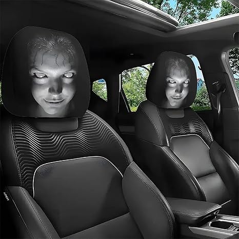 Spooky Car Headrest Covers