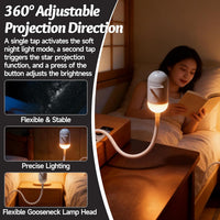 2-in-1 Galaxy Dreamy Projector with Starry Sky Design and Night Light