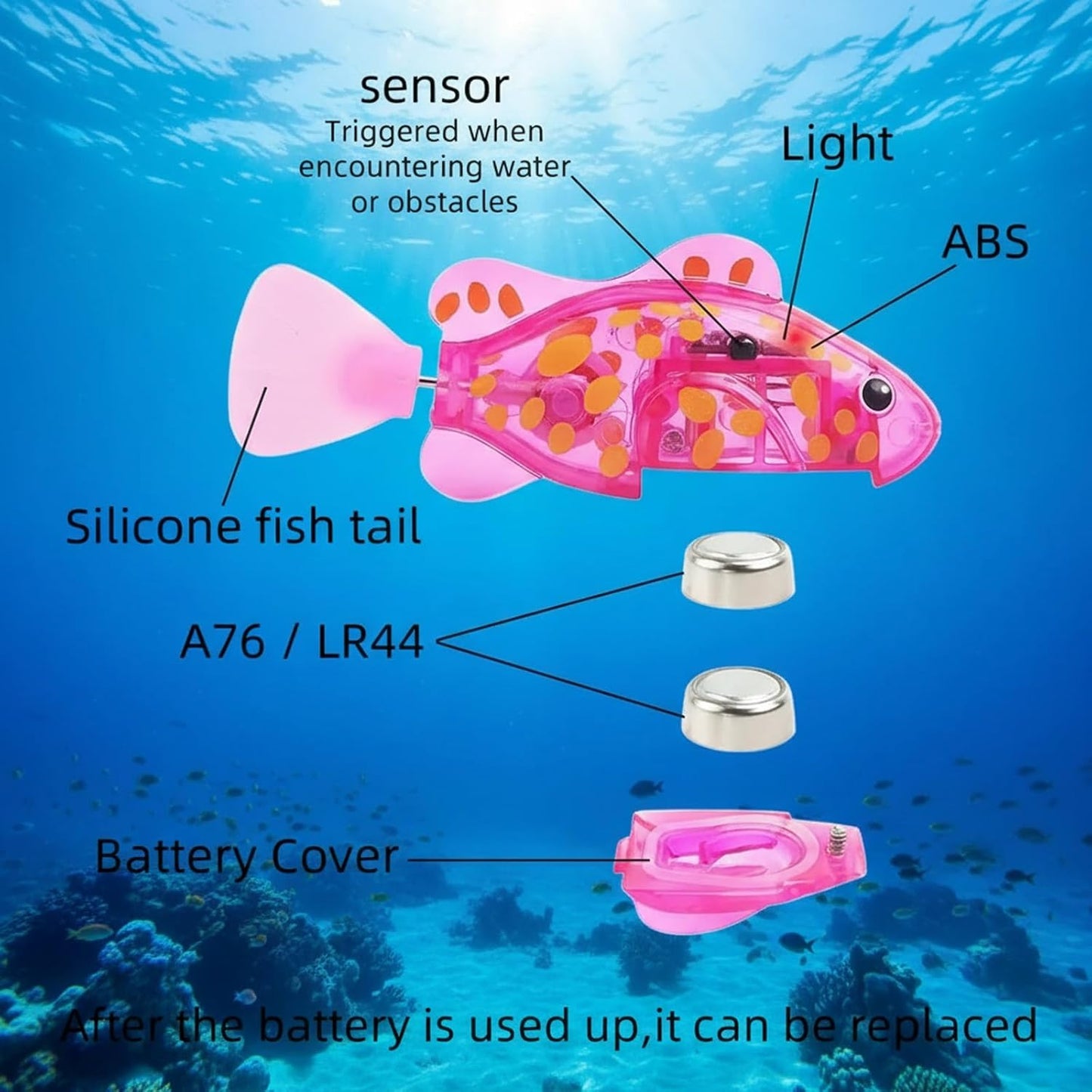 Magic Swimming Fish with Lights