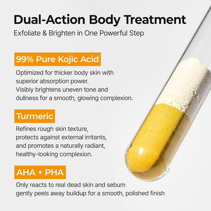 Dr.Melaxin Body Keratin Care Kojic Acid Turmeric Spray Gently Exfoliating Peeling Solution  Skincare All Skin Types 200ml