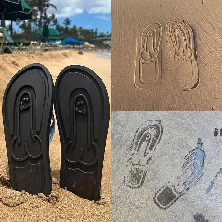 Funny Beach Sandals with Hidden Design