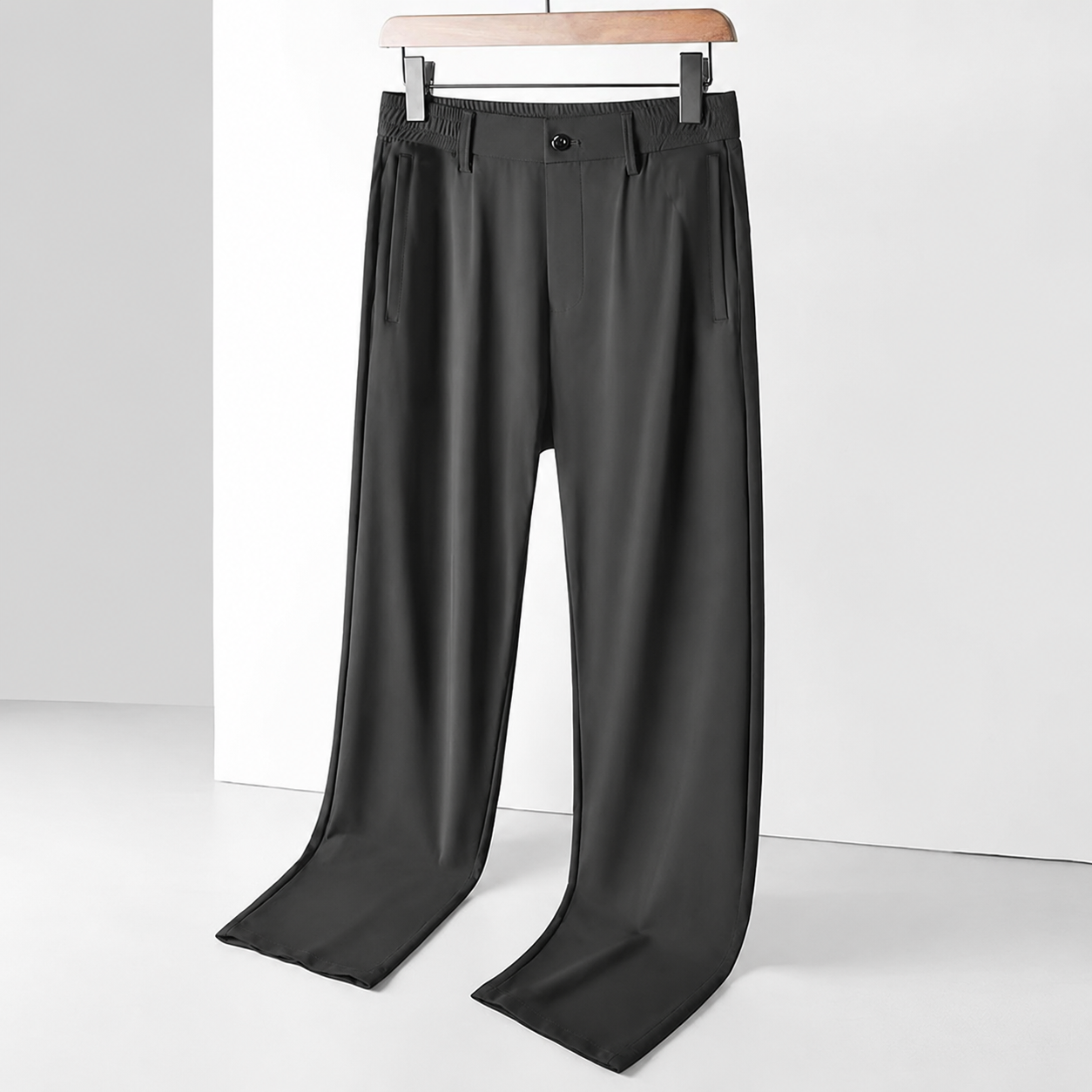 Ice Silk Leisure Straight Loose Trousers Men