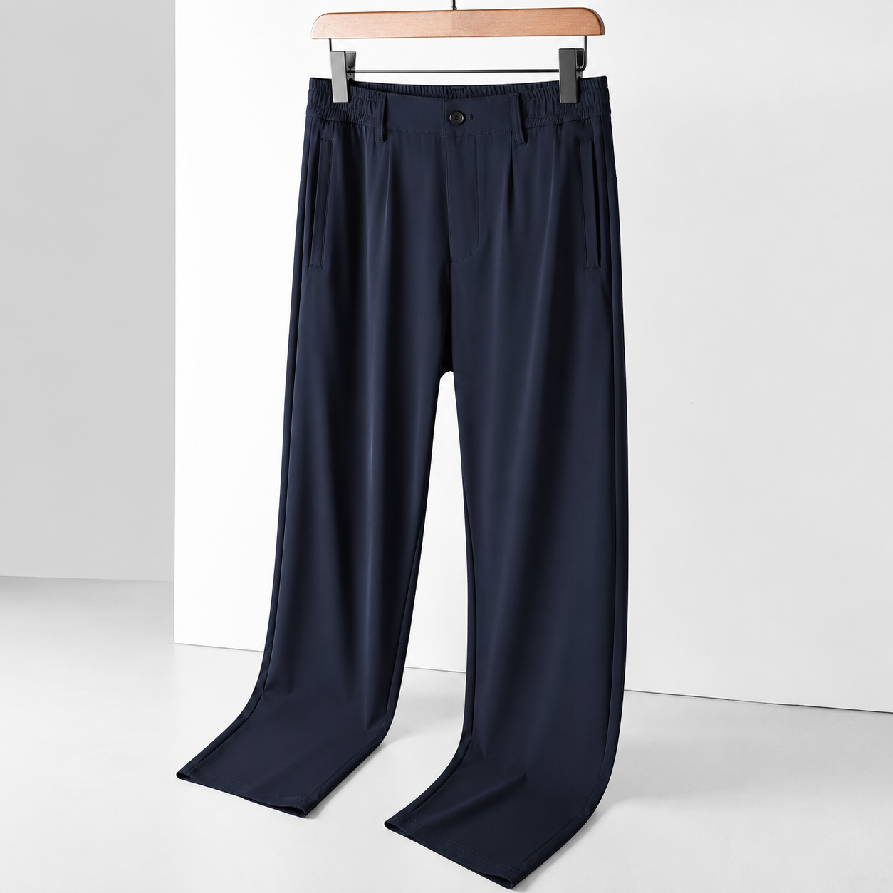 Ice Silk Leisure Straight Loose Trousers Men