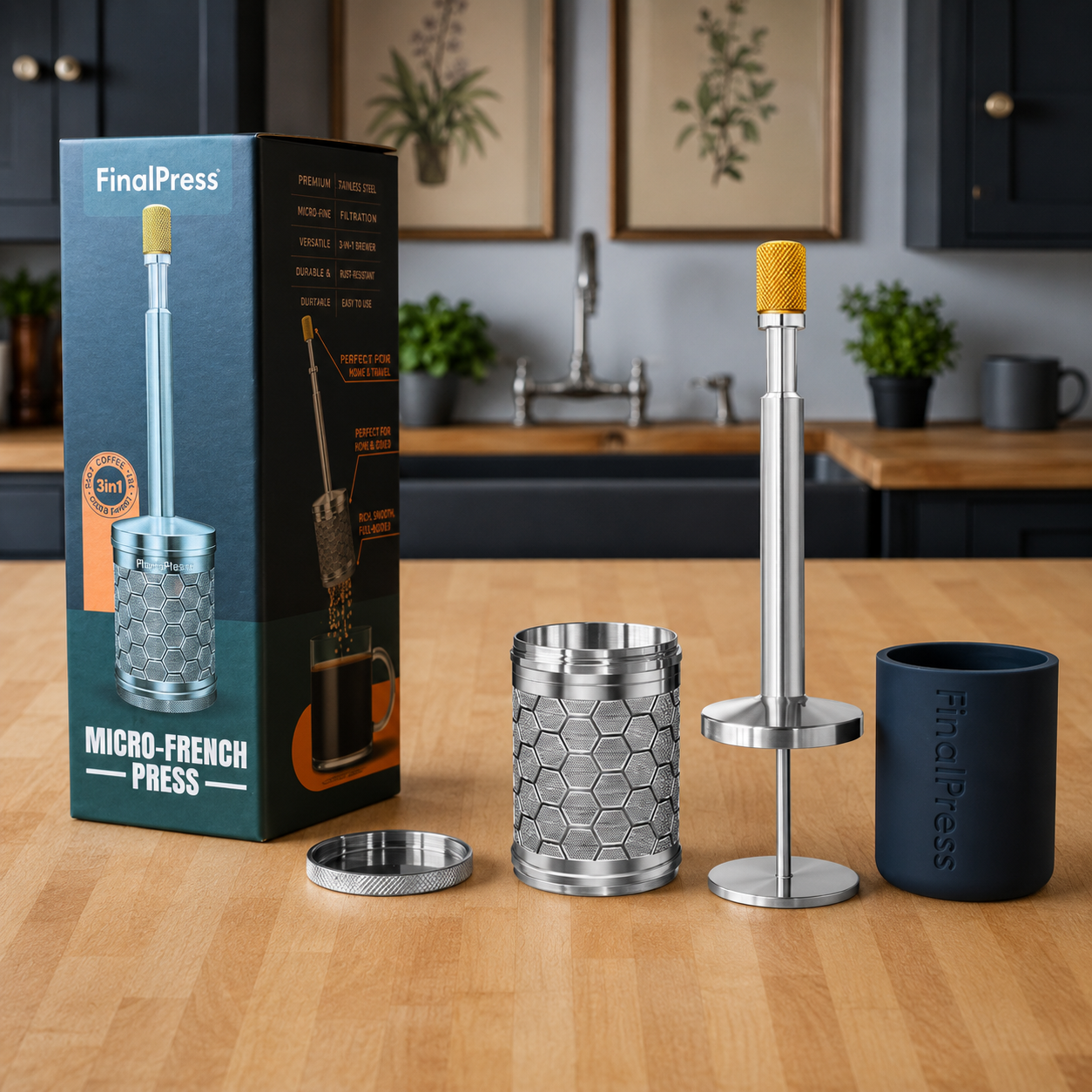 Portable French Press Coffee and Tea Maker