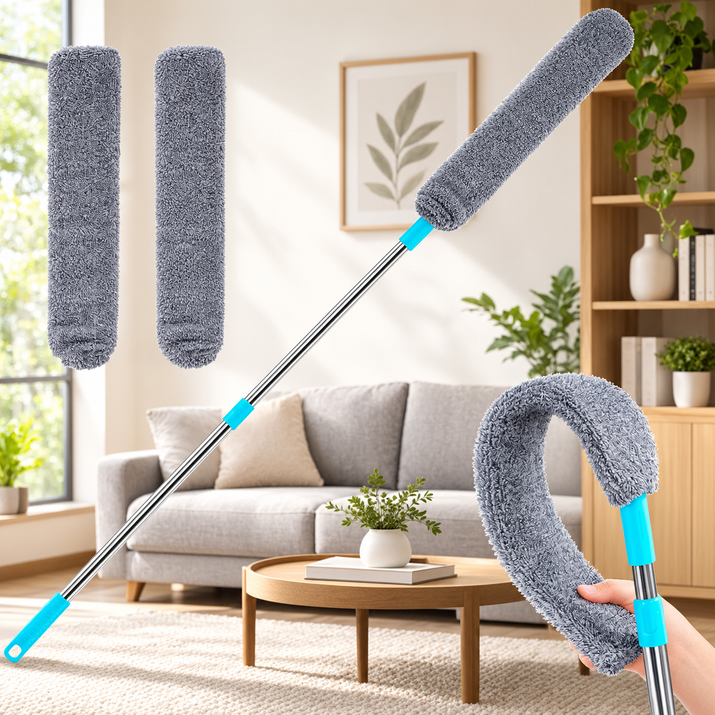 Microfiber Duster Brush with an Extension Pole