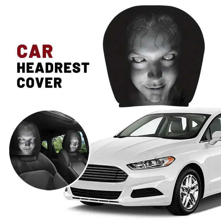 Spooky Car Headrest Covers