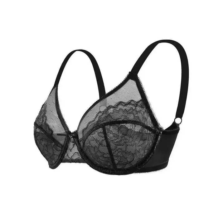 Floral Lace Plus Size Underwire Minimizer Bra