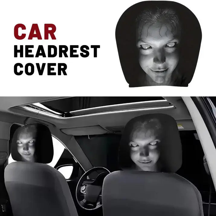 Spooky Car Headrest Covers