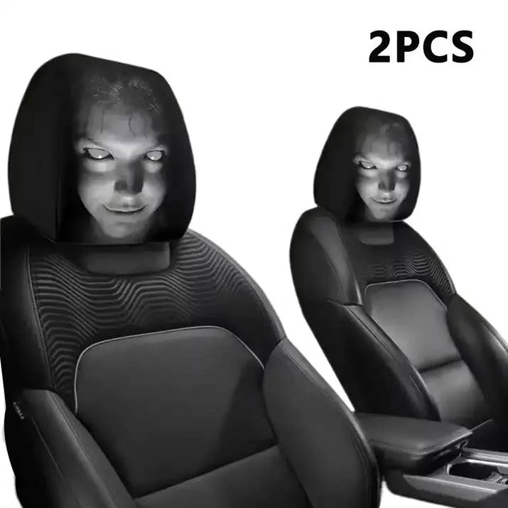 Spooky Car Headrest Covers
