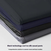 Ice Silk Leisure Straight Loose Trousers Men