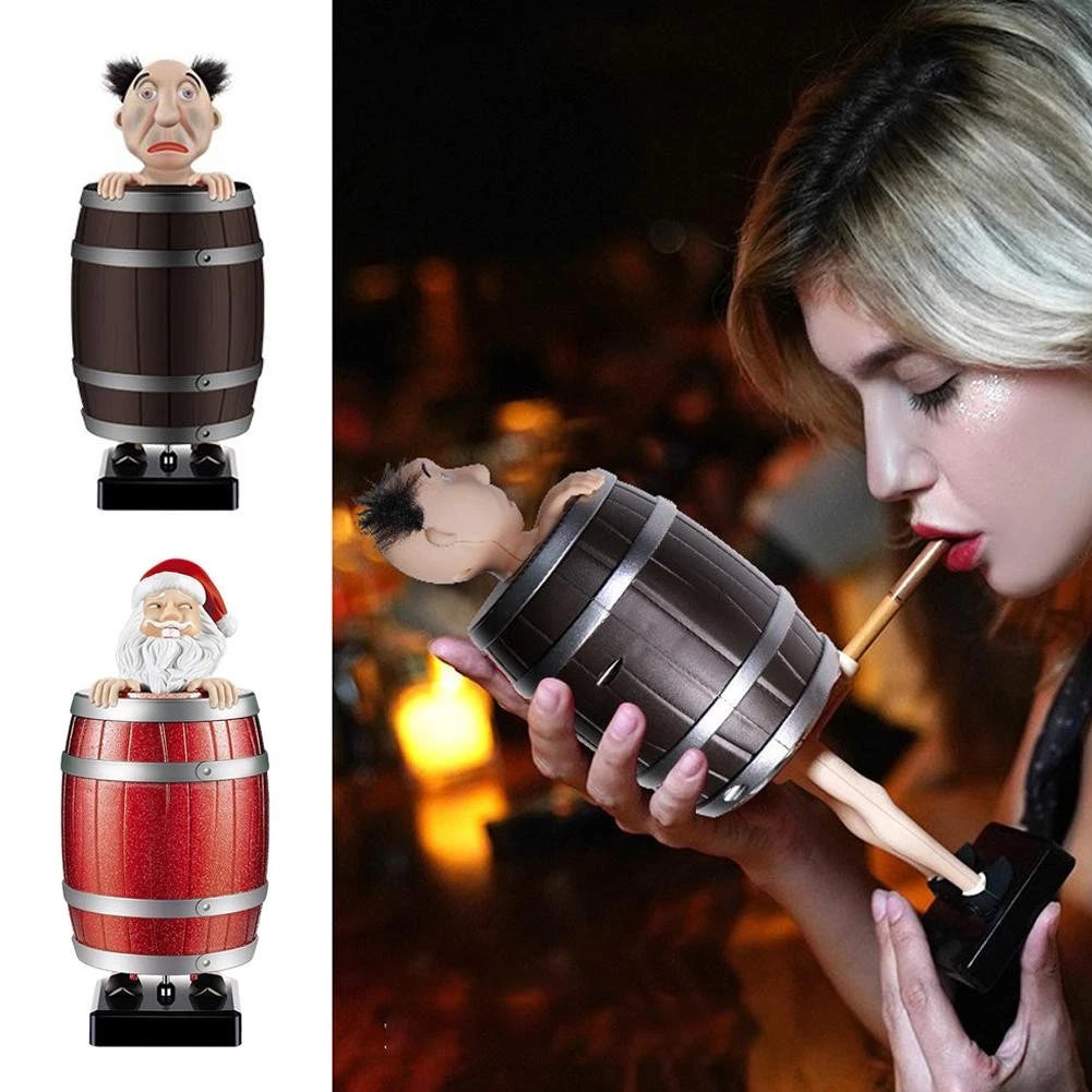 Funny Santa Claus Wooden Barrel Cigarette Holder