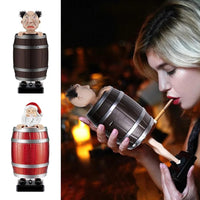 Funny Santa Claus Wooden Barrel Cigarette Holder