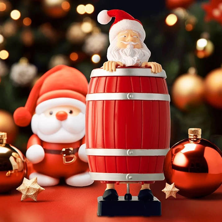 Funny Santa Claus Wooden Barrel Cigarette Holder