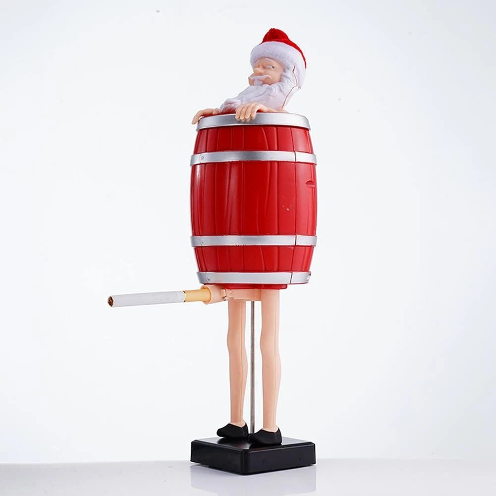 Funny Santa Claus Wooden Barrel Cigarette Holder