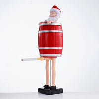 Funny Santa Claus Wooden Barrel Cigarette Holder