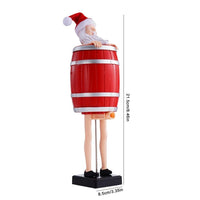 Funny Santa Claus Wooden Barrel Cigarette Holder