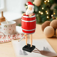 Funny Santa Claus Wooden Barrel Cigarette Holder